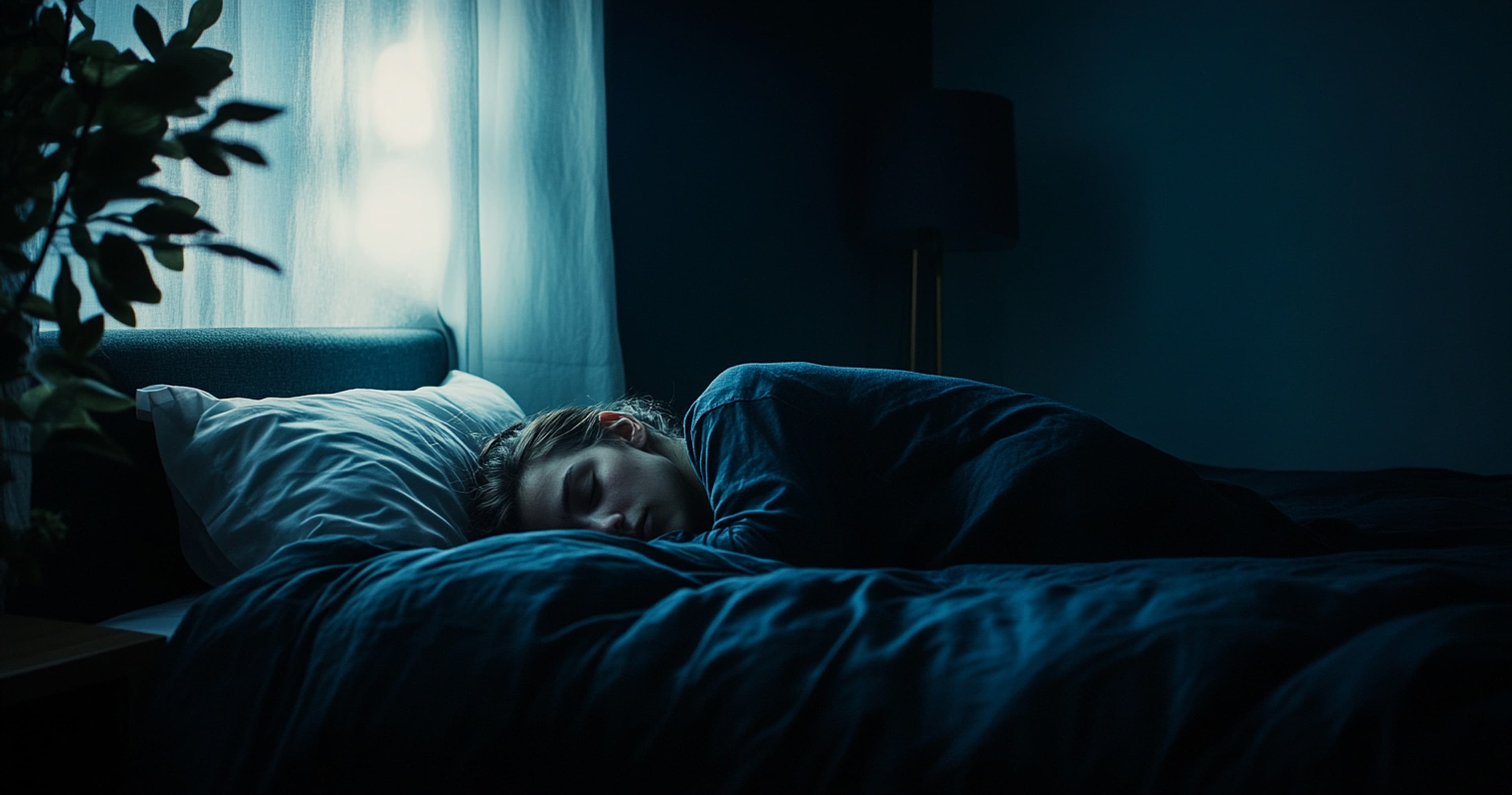 Person sleeping peacefully — adults need 7 to 9 hours of sleep per night for optimal health